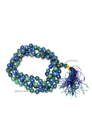 Azurite Notted 108- Beads Japa Mala